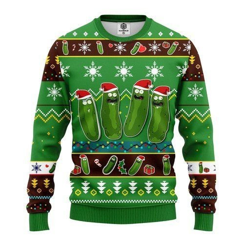 Pickle Rick ? Rick And Morty Ugly Christmas Sweater Adult 3D Funny Matching for family