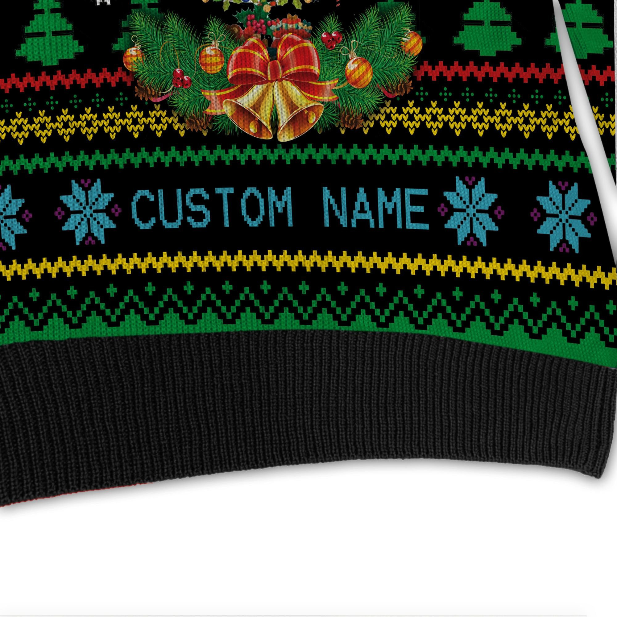Pickleball Symbol Image Noel Pattern Personalized Gifts For Sport Lovers Ugly Christmas Sweater Adult 3D Funny Matching for family - Image 4