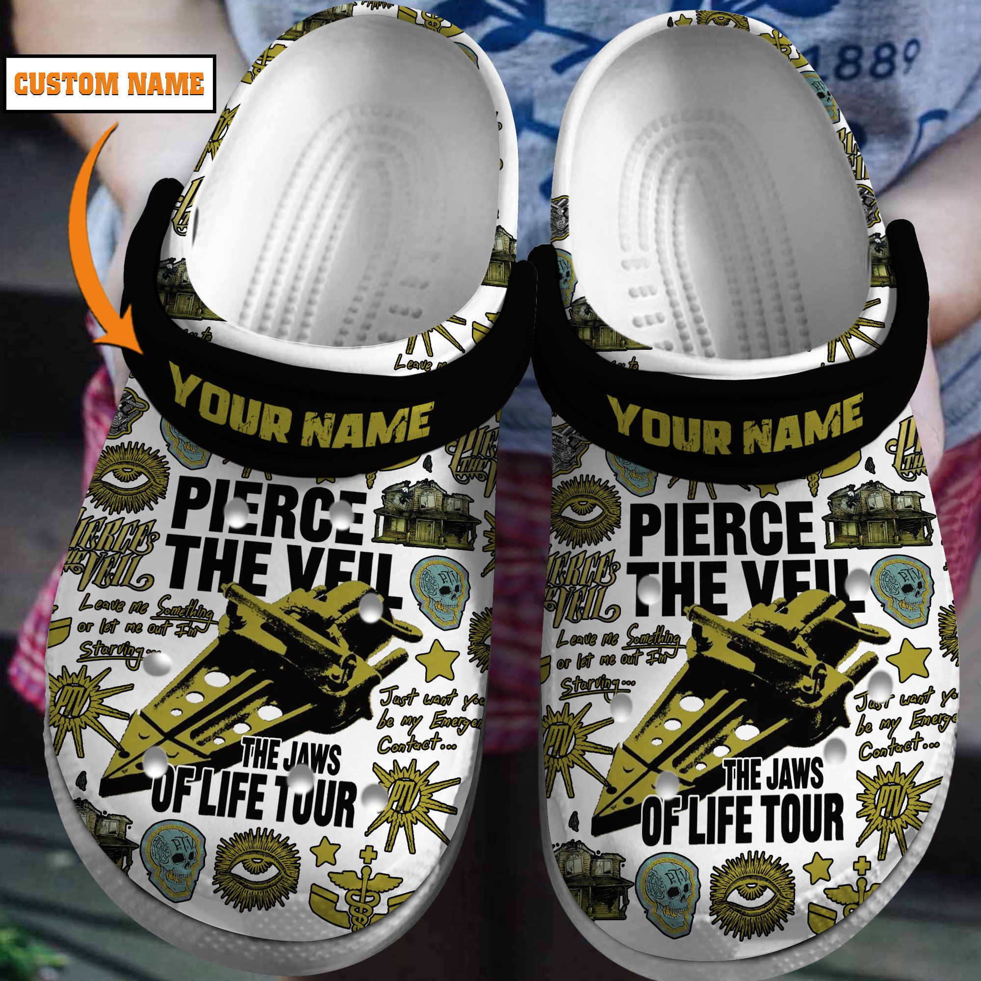Pierce The Veil Music Crocs Crocband Clogs Shoes Comfortable For Men Women and Kids