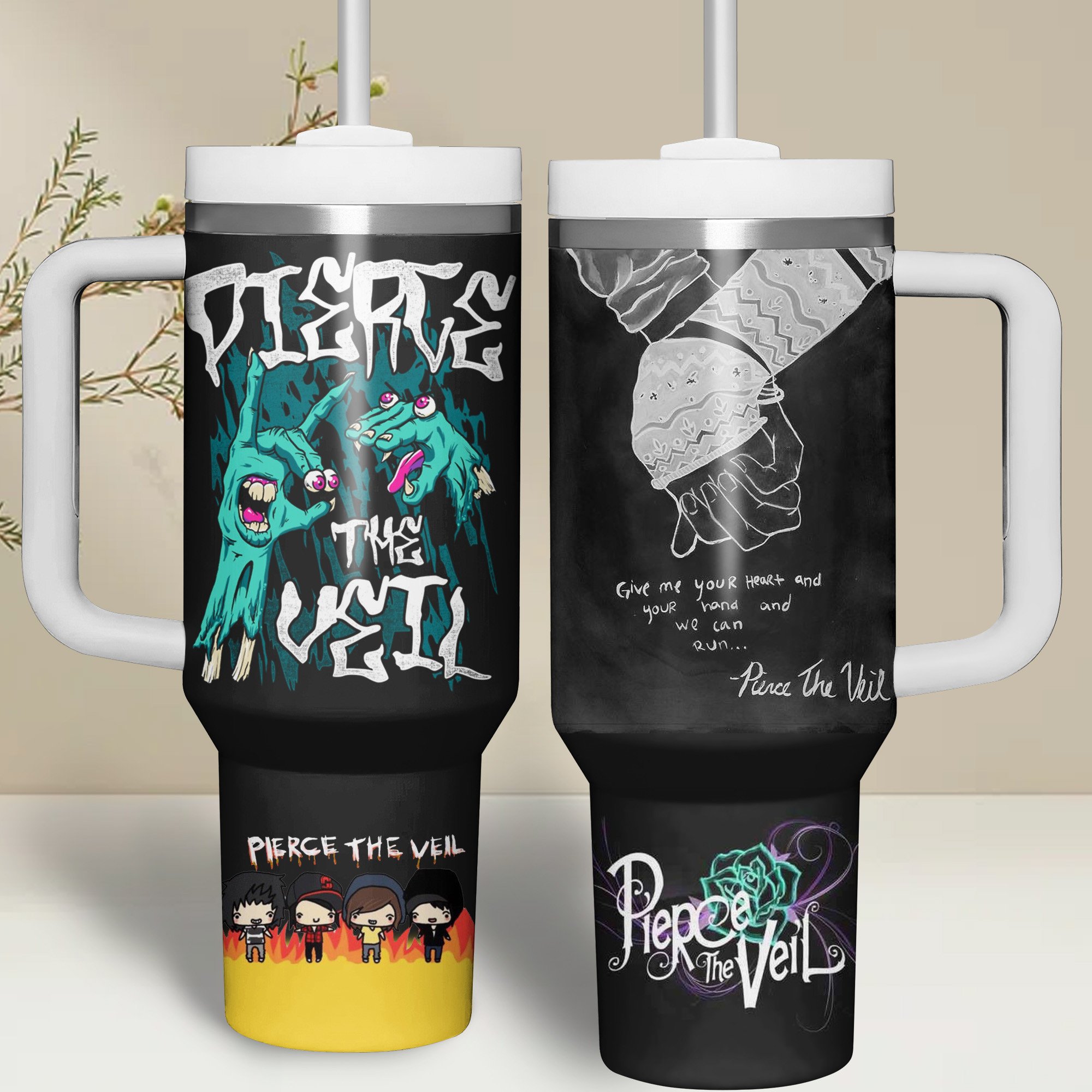 Pierce The Veil Music Custom Stanley Cup 40 oz 30 oz Tumbler With HandleTVC2301261
