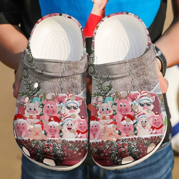 Pig Christmas Pigs clog Shoes