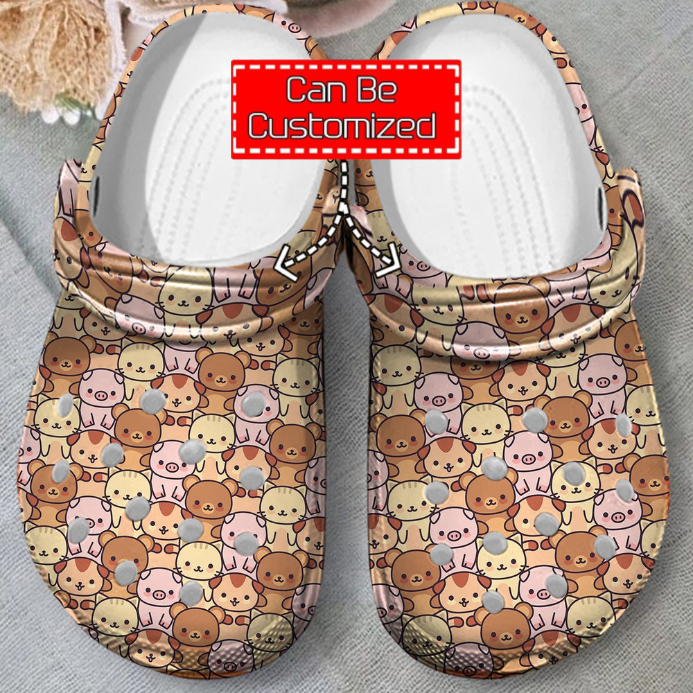 Pig - Cute Pig Patterns Clog Shoes For Men And Women