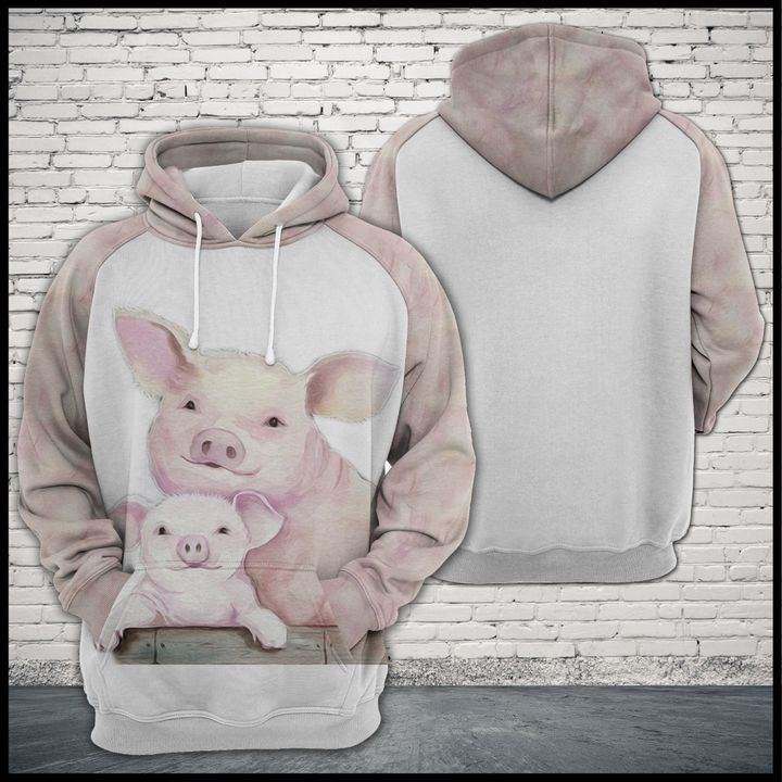 Pig Family 3D All Over Print Hoodie, Zip Hoodie