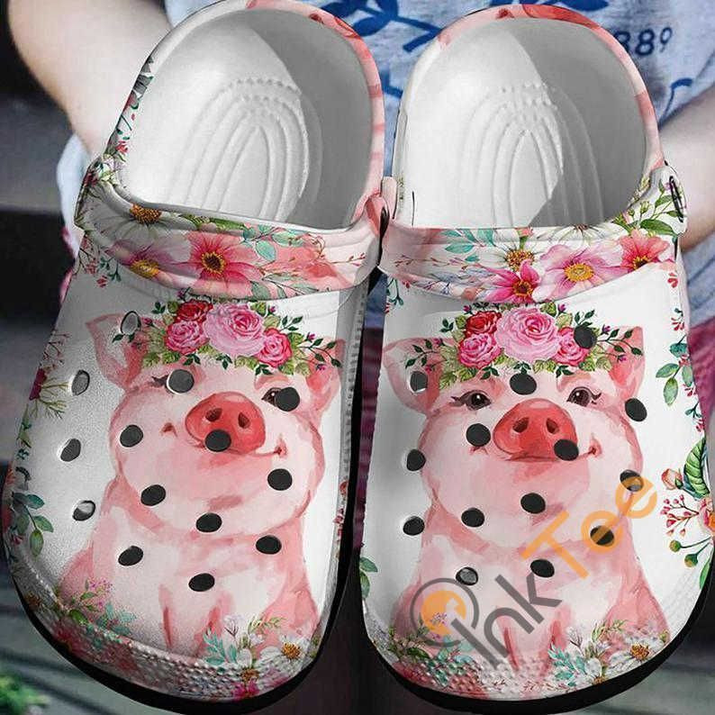 Pig Flower Farmer clog Shoes