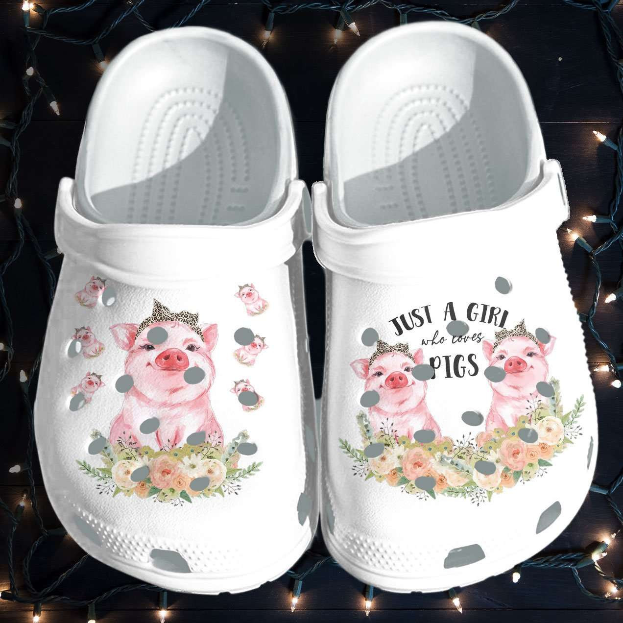 Pig Girl Cute Farm Life Girl Love Pig Crocband Clog Shoes