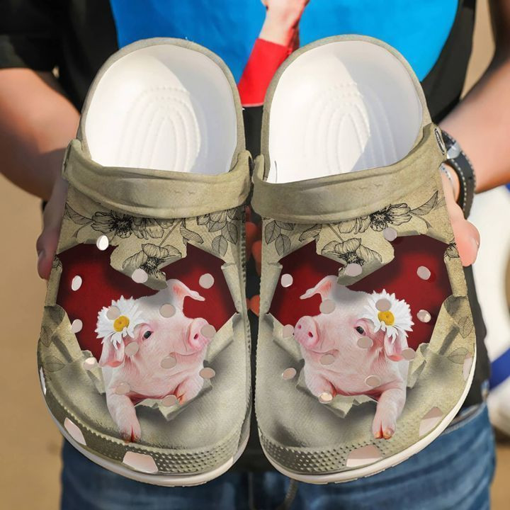 Pig They Steal My Heart Classic Clogs Shoes