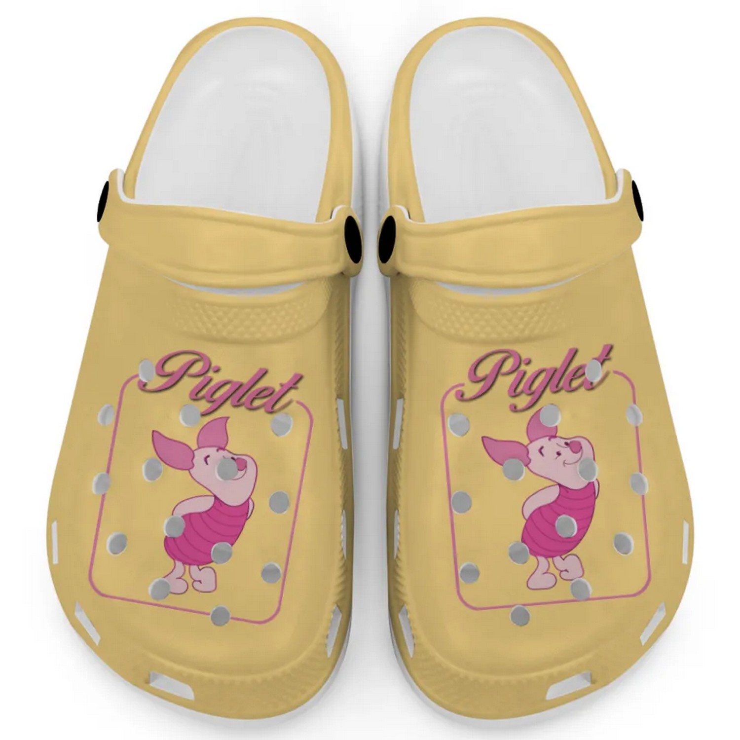 Piglet Winnie The Pooh Cartoon Butter Crocs Crocband Clogs Shoes Comfortable For Men Women and Kids