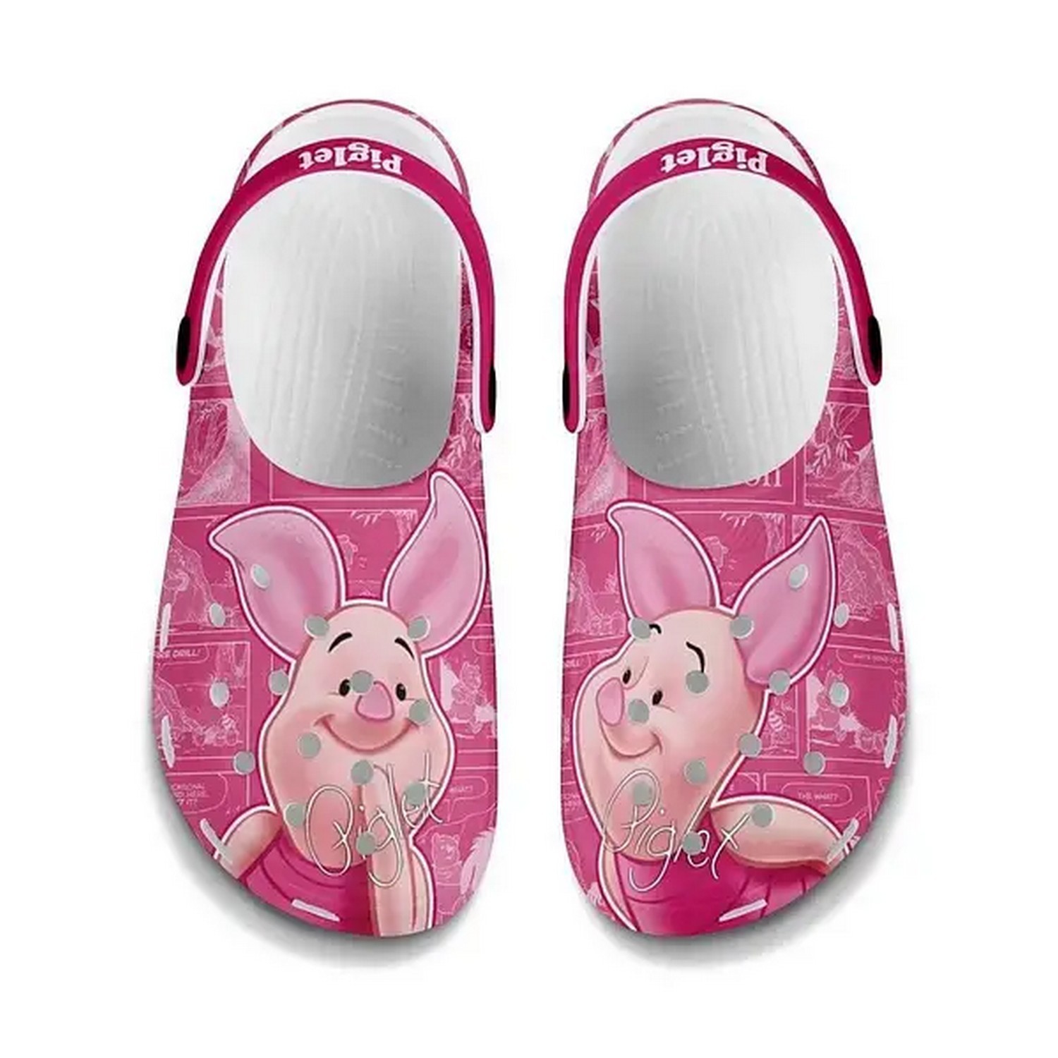 Piglet Winnie The Pooh Cartoon Crocs Crocband Clogs Shoes Comfortable For Men Women and Kids