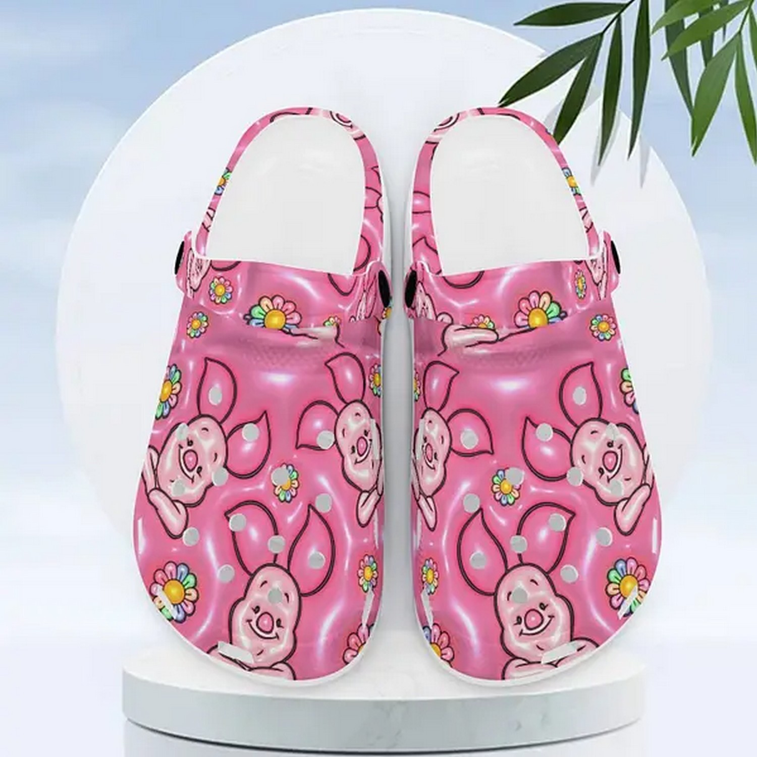Piglet Winnie The Pooh Cartoon Crocs Crocband Clogs Shoes Comfortable For Men Women and Kids