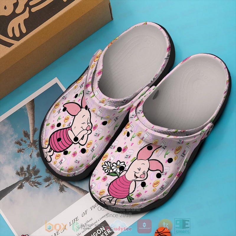 Piglet Winnie The Pooh Cartoon Crocs Crocband Clogs Shoes Comfortable For Men Women and Kids