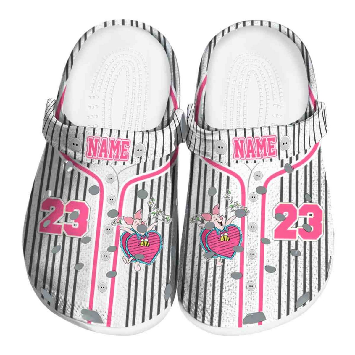 Piglet Winnie The Pooh Cartoon Crocs Crocband Clogs Shoes Comfortable For Men Women and Kids