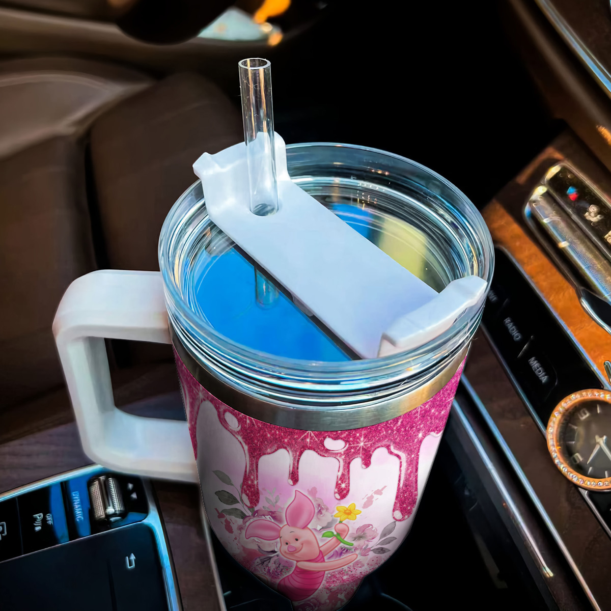 Piglet Winnie the Pooh Cartoon Custom Stanley Cup 40 oz 30 oz Tumbler With HandleTVC2301828 - Image 4