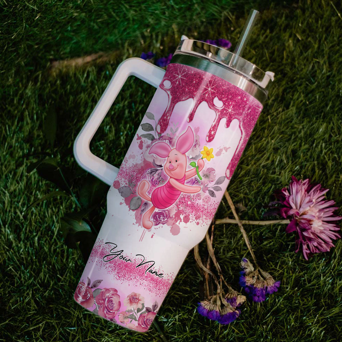 Piglet Winnie the Pooh Cartoon Custom Stanley Cup 40 oz 30 oz Tumbler With HandleTVC2301828 - Image 6