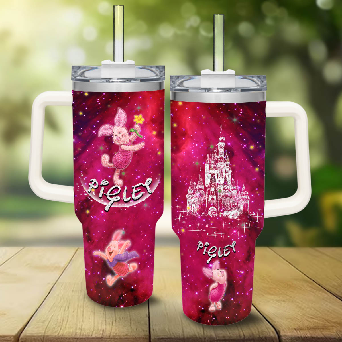 Piglet Winnie the Pooh Cartoon Custom Stanley Cup 40 oz 30 oz Tumbler With HandleTVC2301830