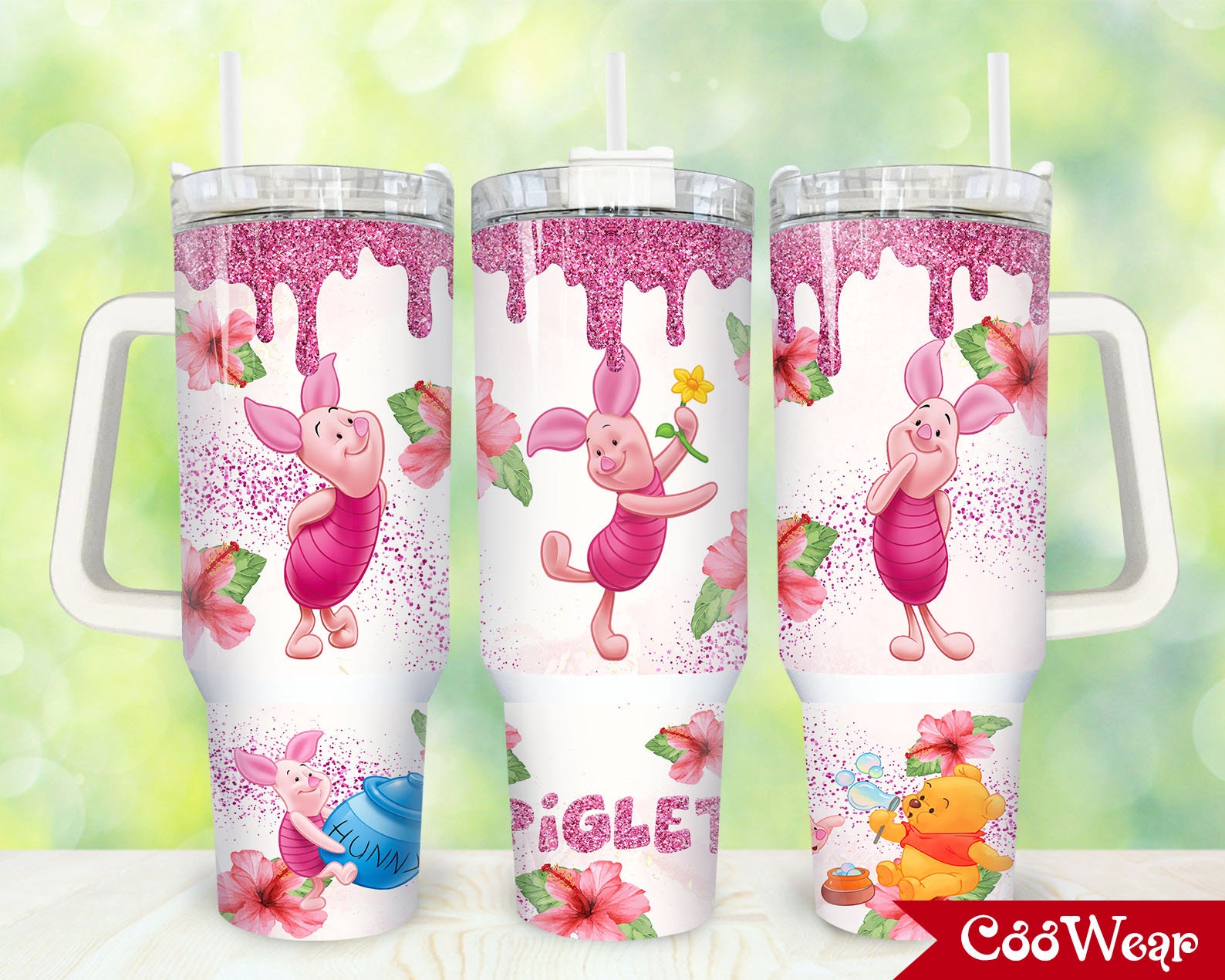 Piglet Winnie The Pooh Cartoon Custom Stanley Cup 40 oz 30 oz Tumbler With HandleTVC2301875