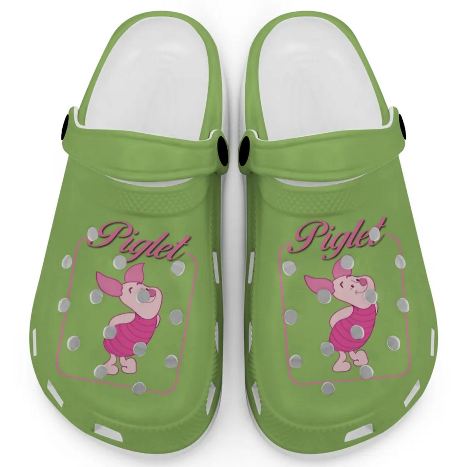 Piglet Winnie The Pooh Cartoon Grass Crocs Crocband Clogs Shoes Comfortable For Men Women and Kids