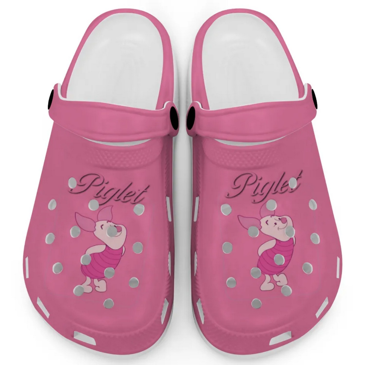 Piglet Winnie The Pooh Cartoon Light Pink Crocs Crocband Clogs Shoes Comfortable For Men Women and Kids