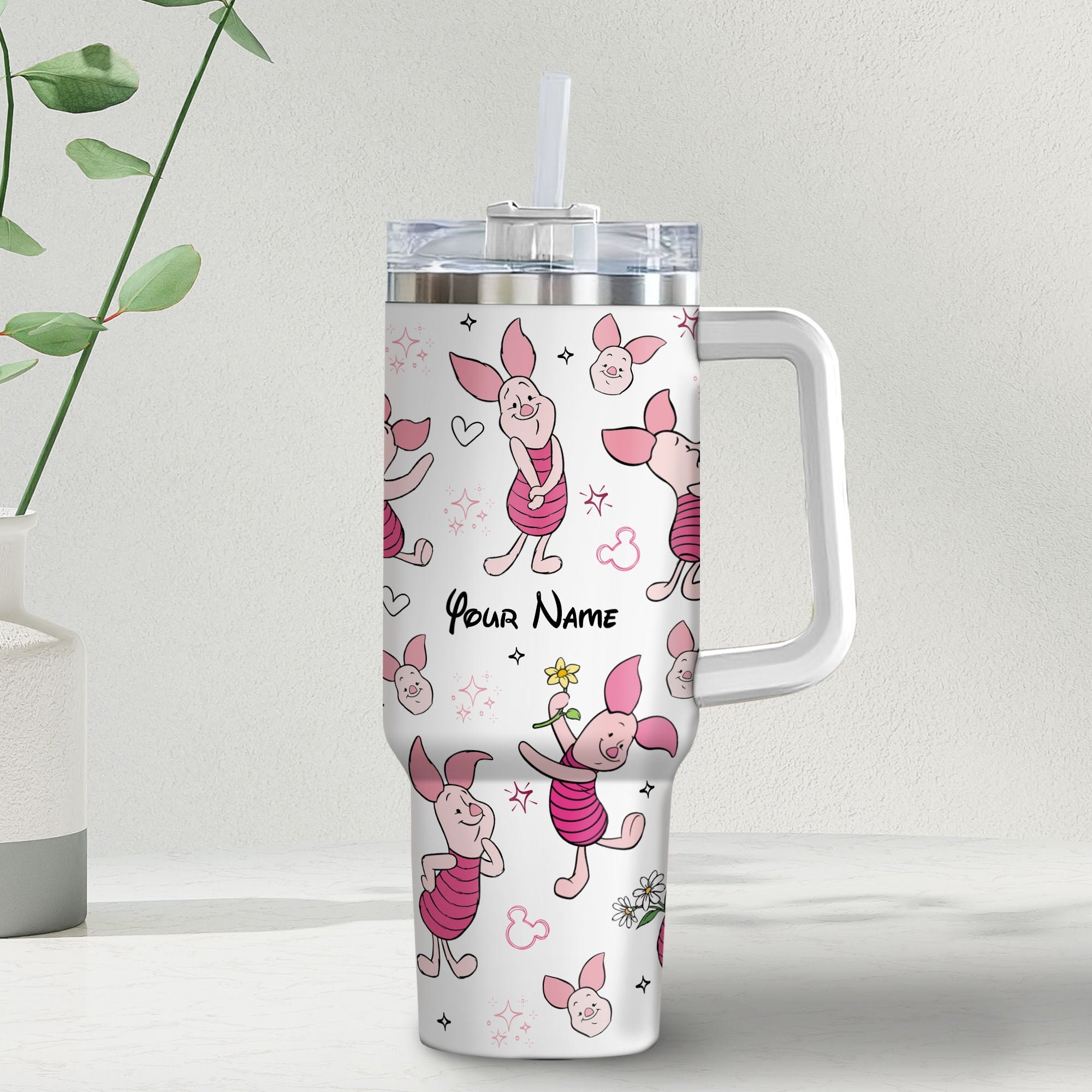 Piglet Winnie The Pooh Disney Cartoon Custom Stanley Cup 40 oz 30 oz Tumbler With HandleTVC2301982