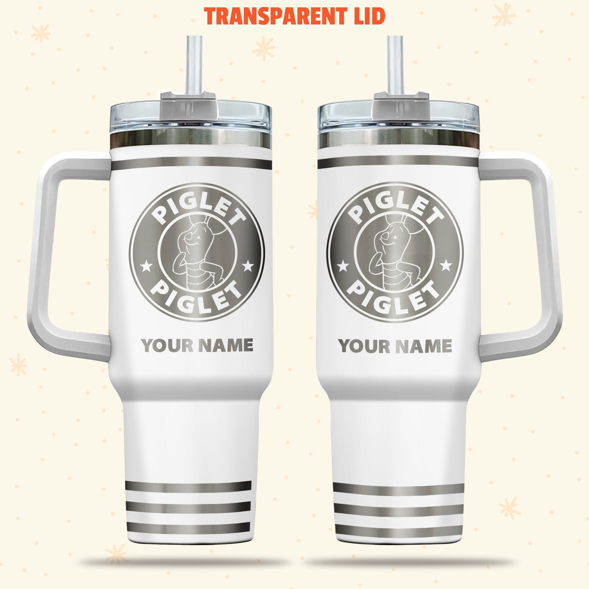 Piglet Winnie The Pooh Disney Cartoon Custom Stanley Cup 40 oz 30 oz Tumbler With HandleTVC2301982