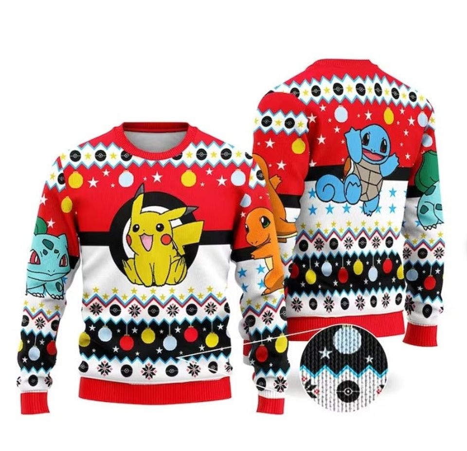 Pika Ugly Christmas Sweater 2023, Pika Christmas Sweater