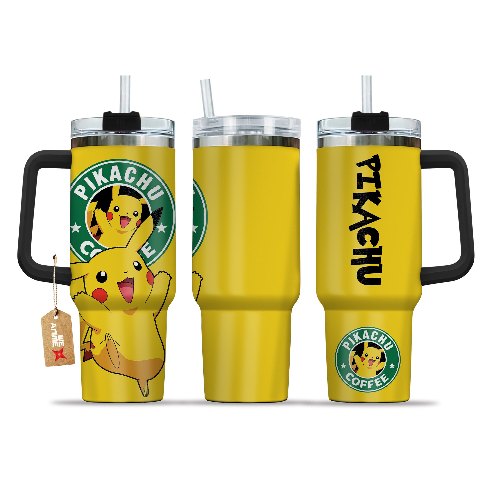 Pikachu Coffee Pokemon Anime Custom Stanley Cup 40 oz 30 oz Tumbler With HandleTVC2301216