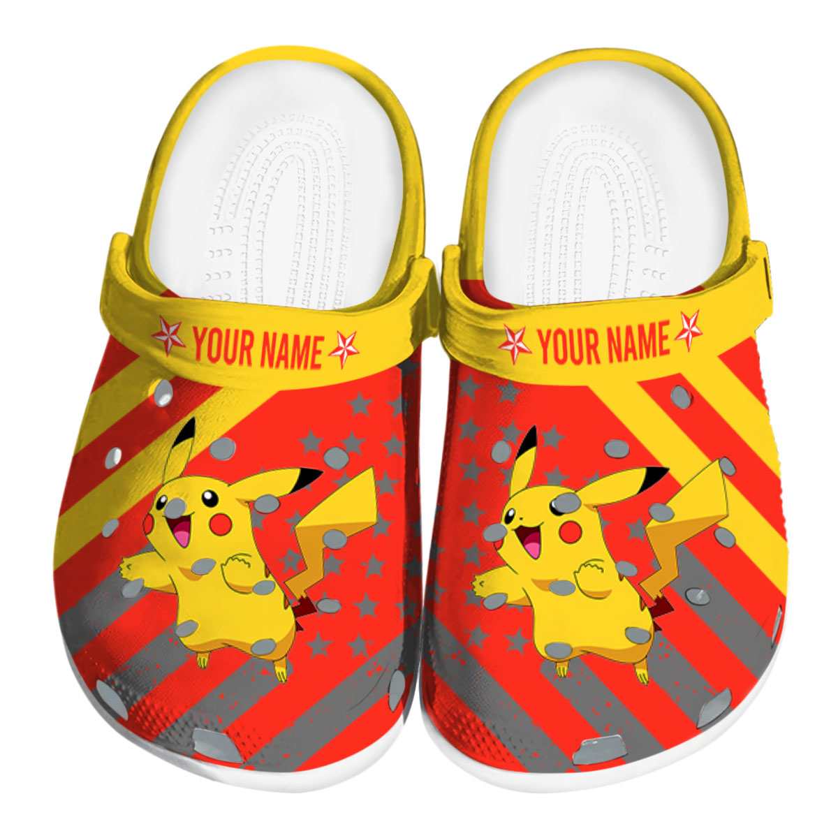 Pikachu Pokemon Anime Crocs Crocband Clogs Shoes Comfortable For Men Women and Kids
