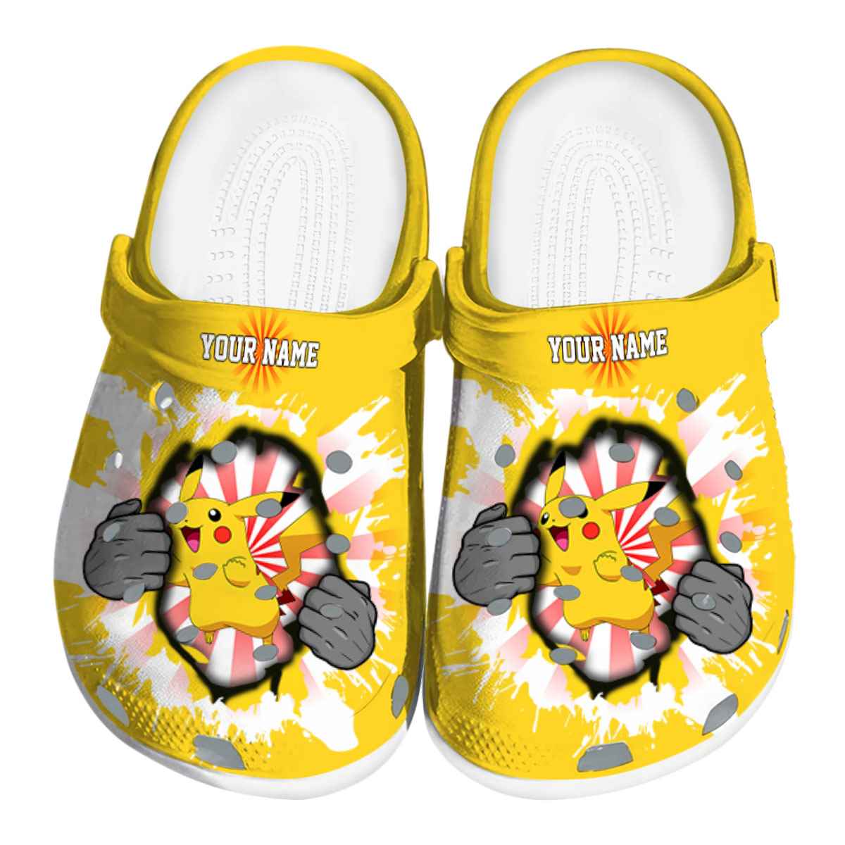Pikachu Pokemon Anime Crocs Crocband Clogs Shoes Comfortable For Men Women and Kids