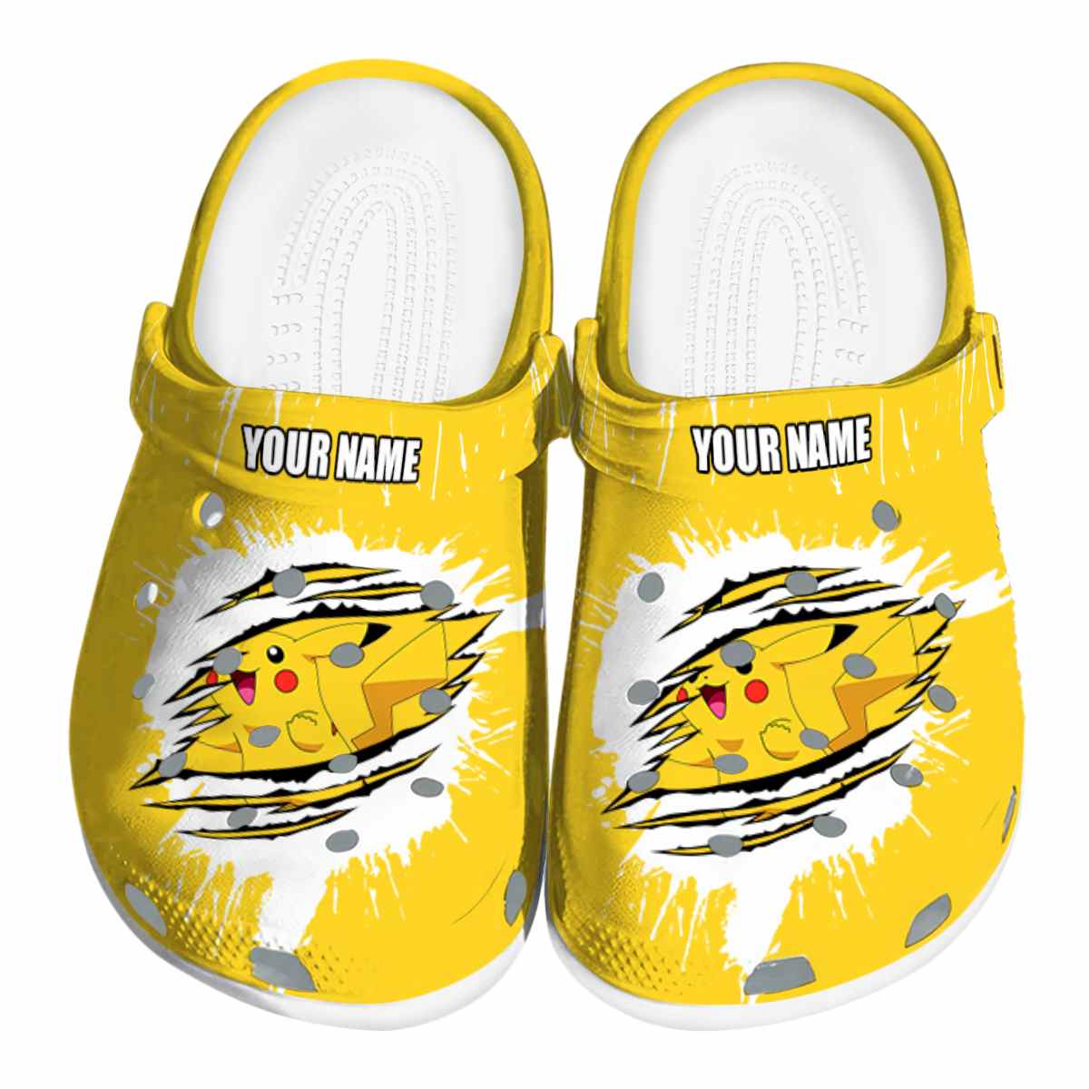 Pikachu Pokemon Anime Crocs Crocband Clogs Shoes Comfortable For Men Women and Kids