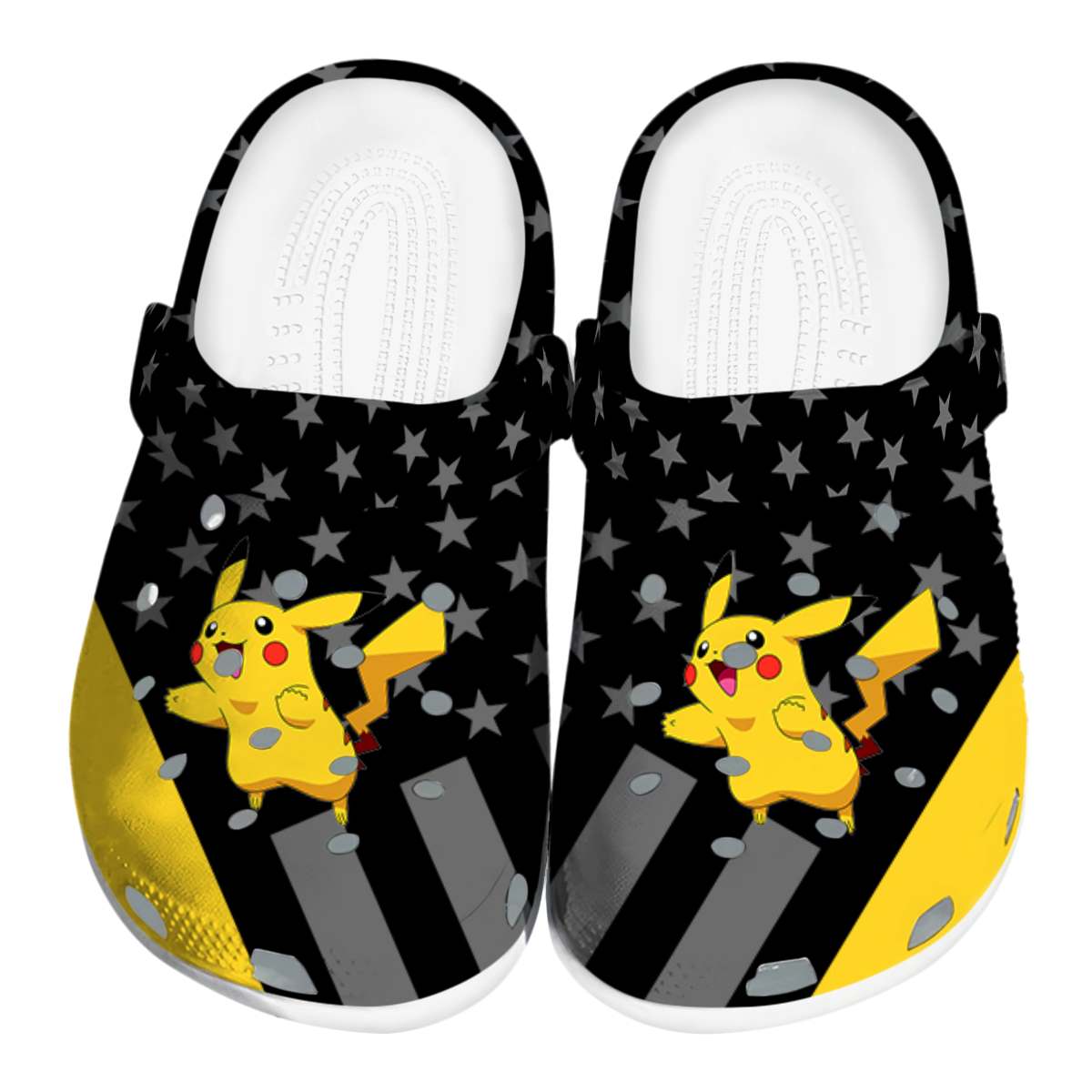 Pikachu Pokemon Anime Crocs Crocband Clogs Shoes Comfortable For Men Women and Kids