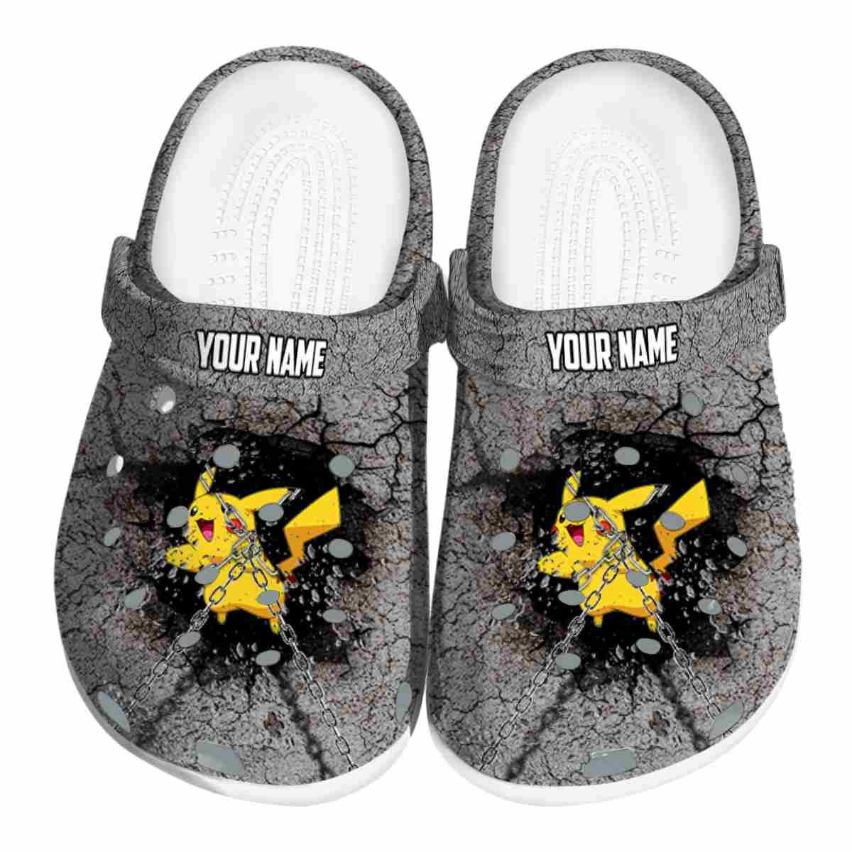 Pikachu Pokemon Anime Crocs Crocband Clogs Shoes Comfortable For Men Women and Kids