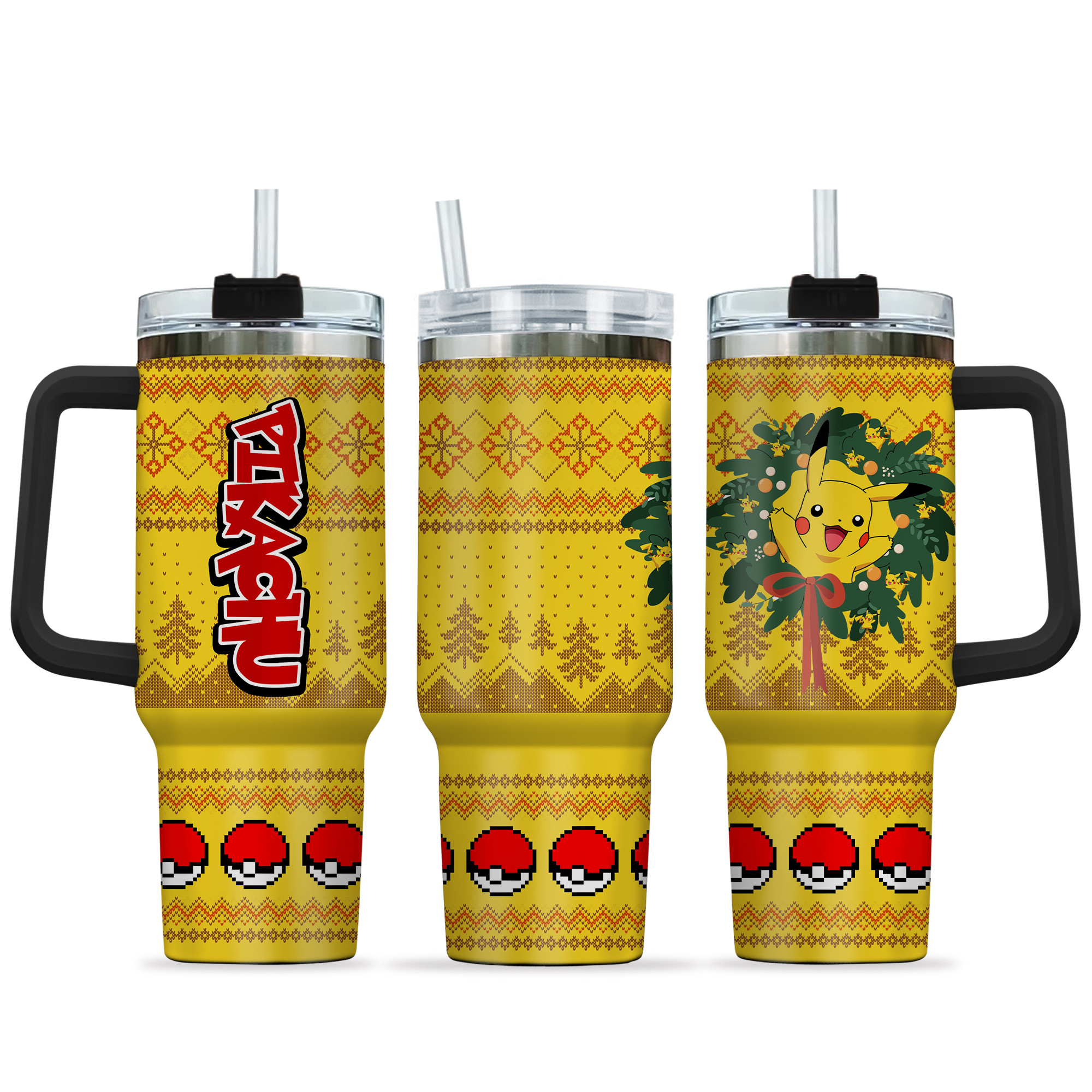 Pikachu Pokemon Anime Custom Stanley Cup 40 oz 30 oz Tumbler With HandleTVC2301155