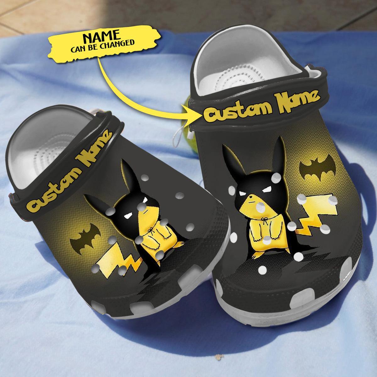 Pikachu Pokemon Batman Movie Crocs Crocband Clogs Shoes Comfortable For Men Women and Kids