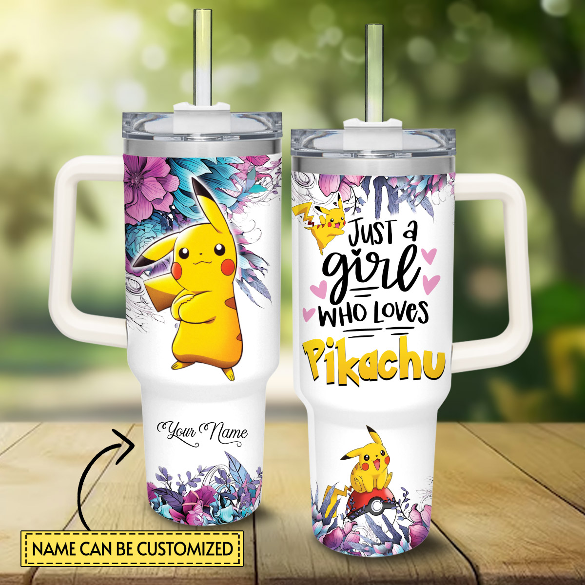 Pikachu Pokemon Cartoon Custom Stanley Cup 40 oz 30 oz Tumbler With HandleTVC2301828