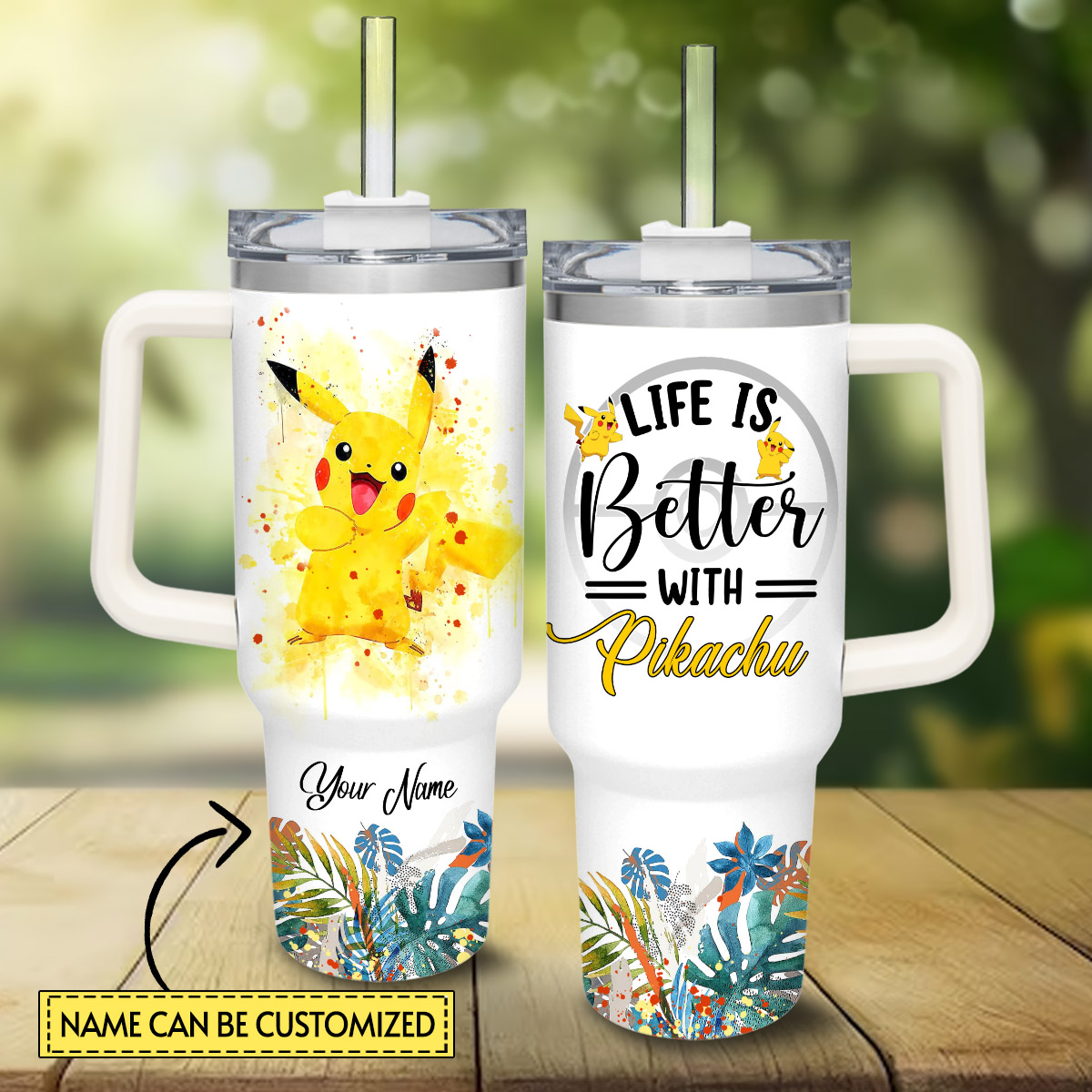 Pikachu Pokemon Cartoon Custom Stanley Cup 40 oz 30 oz Tumbler With HandleTVC2301829