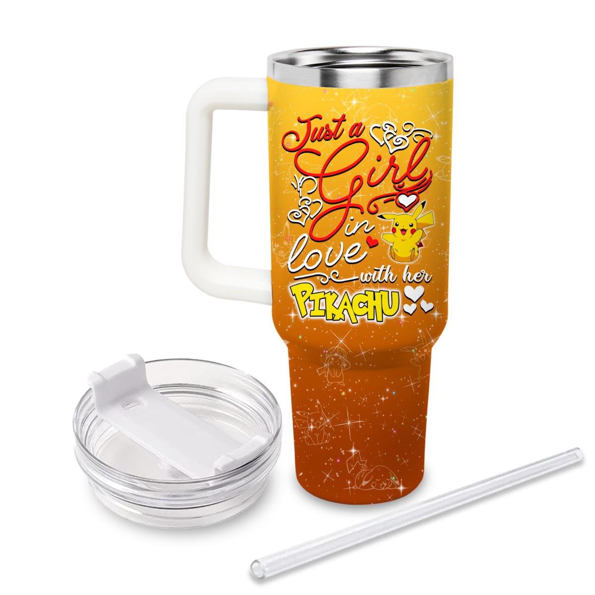 Pikachu Pokemon Cartoon Custom Stanley Cup 40 oz 30 oz Tumbler With HandleTVC2301830 - Image 2