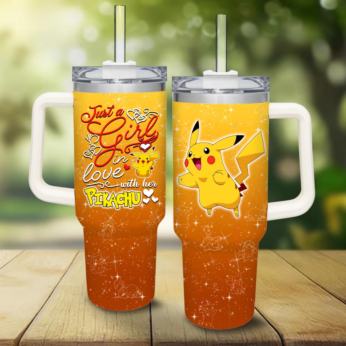 Pikachu Pokemon Cartoon Custom Stanley Cup 40 oz 30 oz Tumbler With HandleTVC2301830