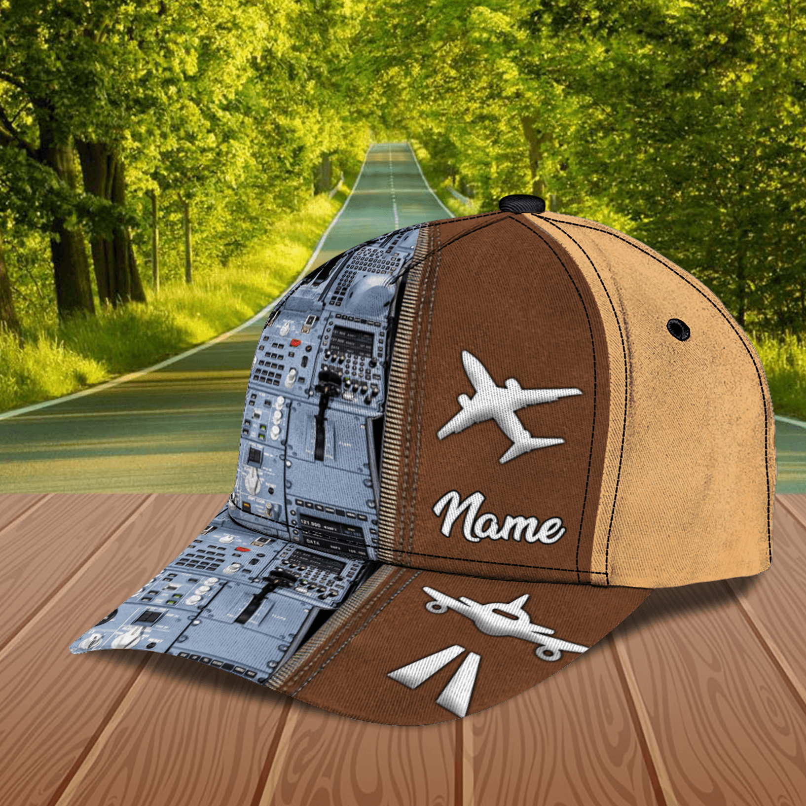 Pilot Flight Deck Personalized Classic Cap, Personalized Gift for Pilot Trucker Hats Custom Hats Gifts For Men & Women