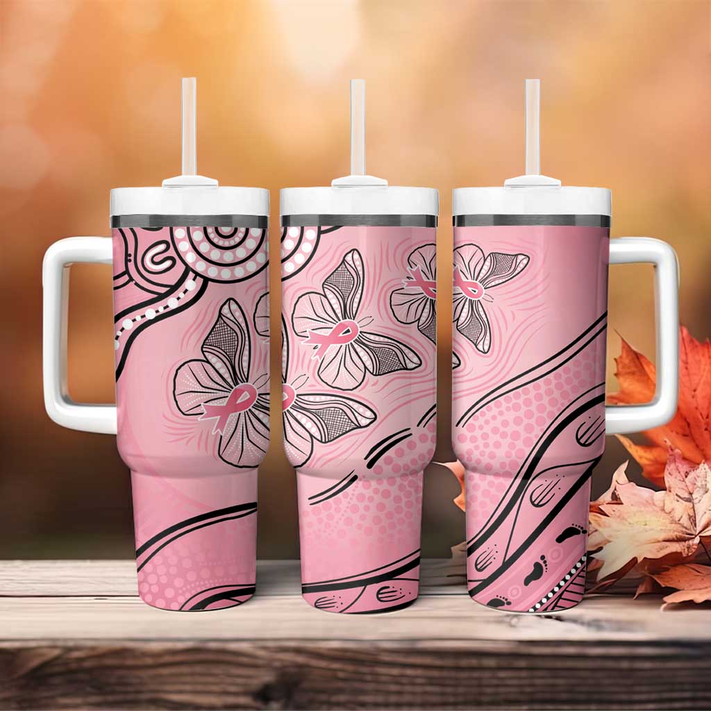 Pink Aboriginal Butterfly Ribbon Cancer Custom Stanley Cup 40 oz 30 oz Tumbler With HandleTVC2301334