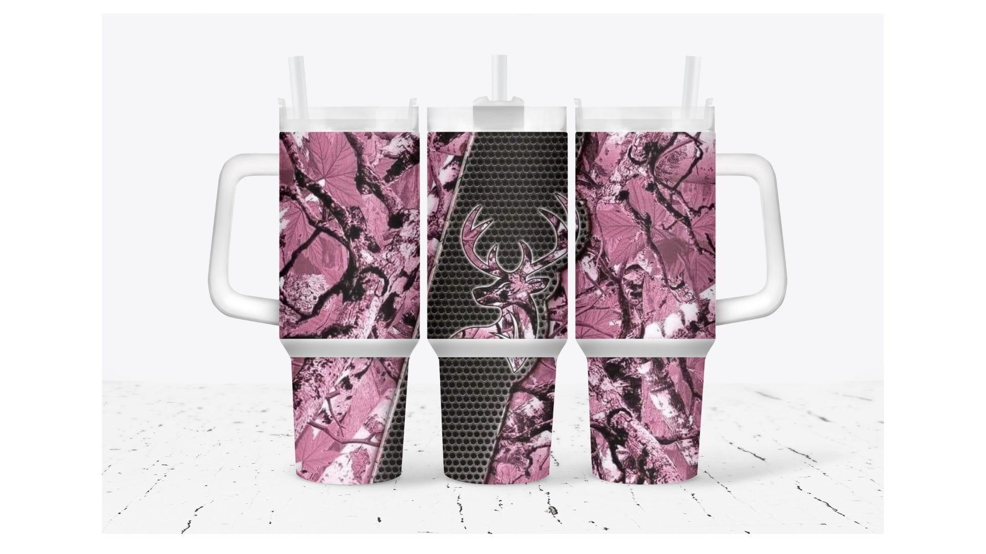 Pink Camo Custom Stanley Cup 40 oz 30 oz Tumbler With HandleTVC2301933