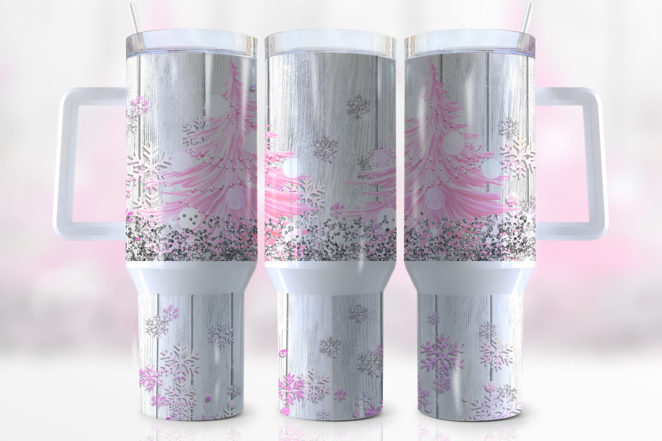 Pink Christmas Tree Custom Stanley Cup 40 oz 30 oz Tumbler With HandleTVC2301949