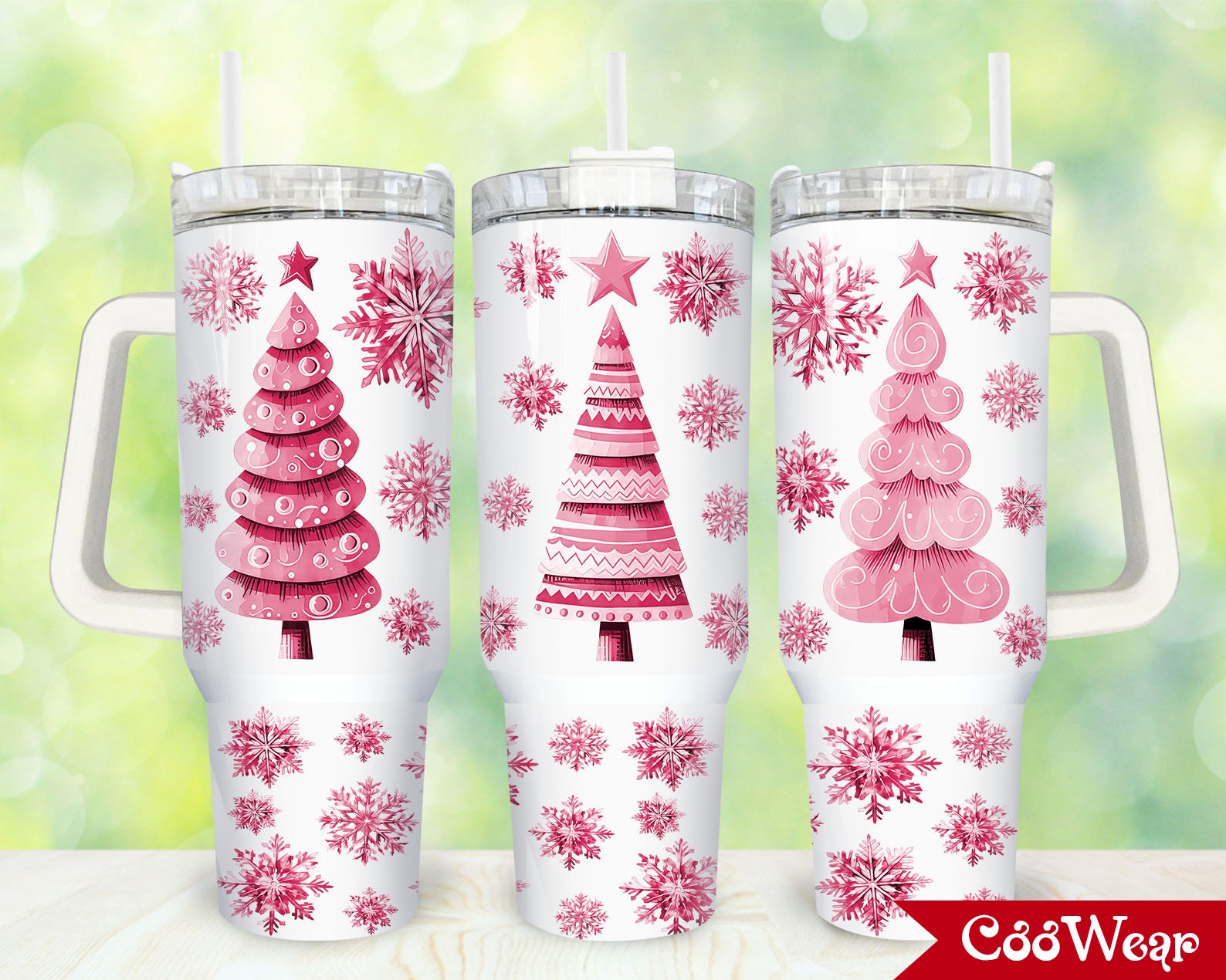 Pink Christmas Trees Custom Stanley Cup 40 oz 30 oz Tumbler With HandleTVC2301871