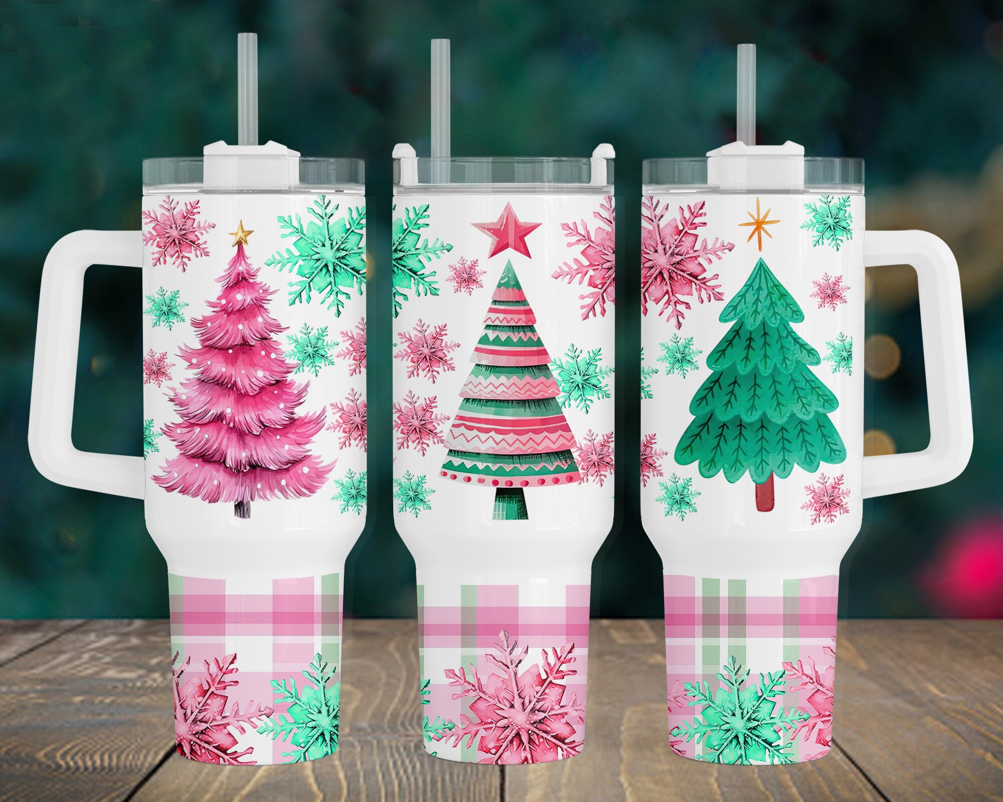 Pink Christmas Trees Custom Stanley Cup 40 oz 30 oz Tumbler With HandleTVC2301960