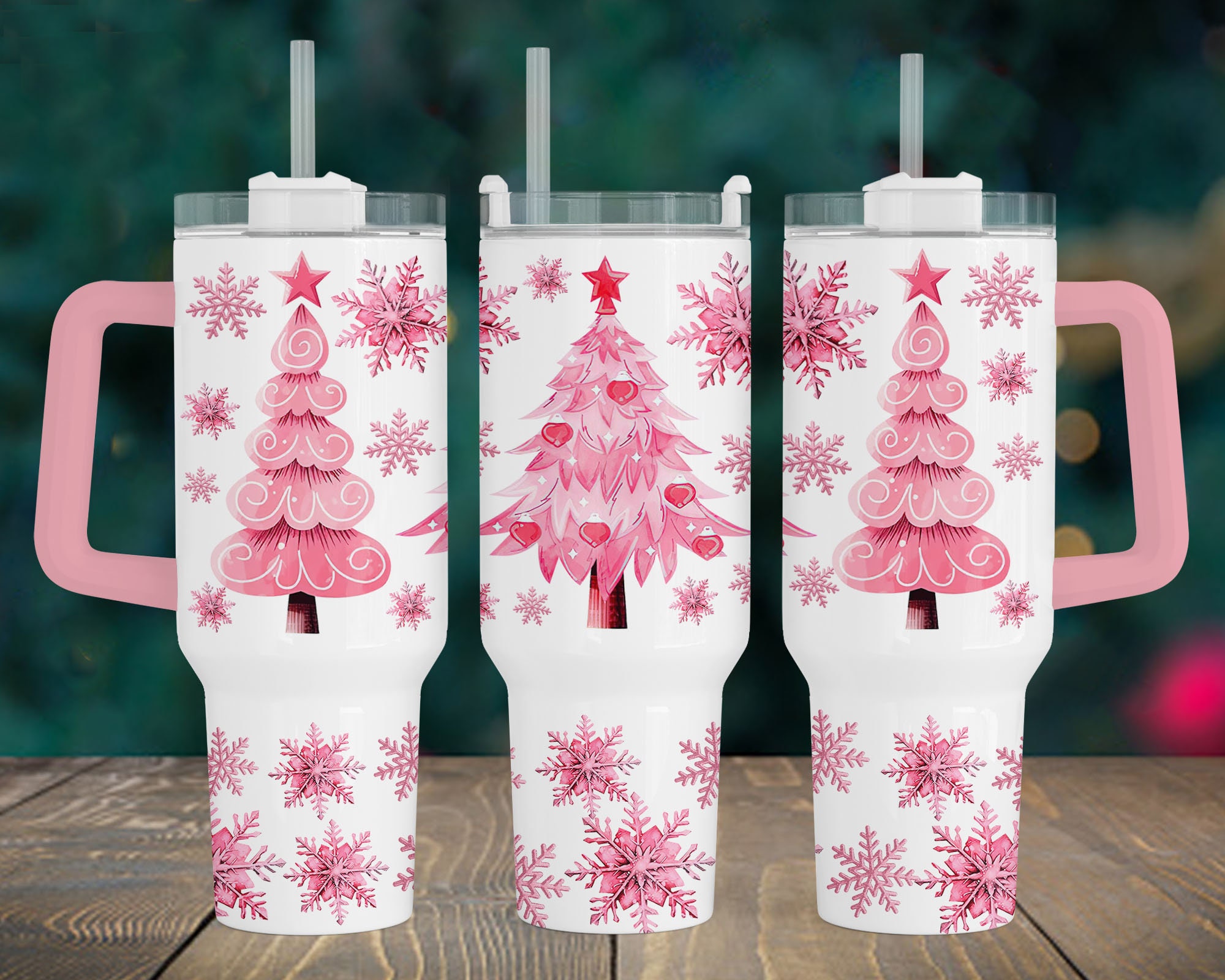 Pink Christmas Trees Custom Stanley Cup 40 oz 30 oz Tumbler With HandleTVC2301960