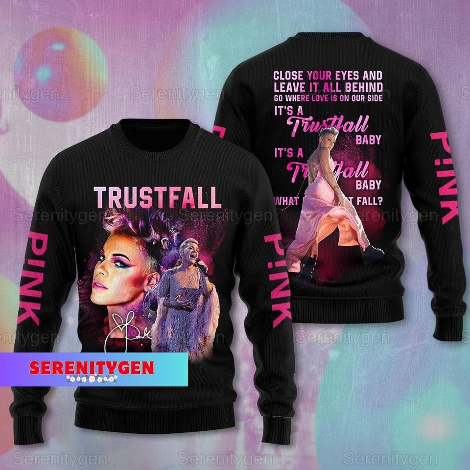 Pink Christmas Ugly Sweater - Trustfall Album Design