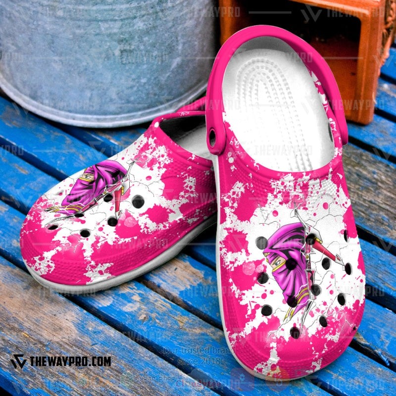 Pink Crane Power Rangers Movie Crocs Crocband Clogs Shoes Comfortable For Men Women and Kids