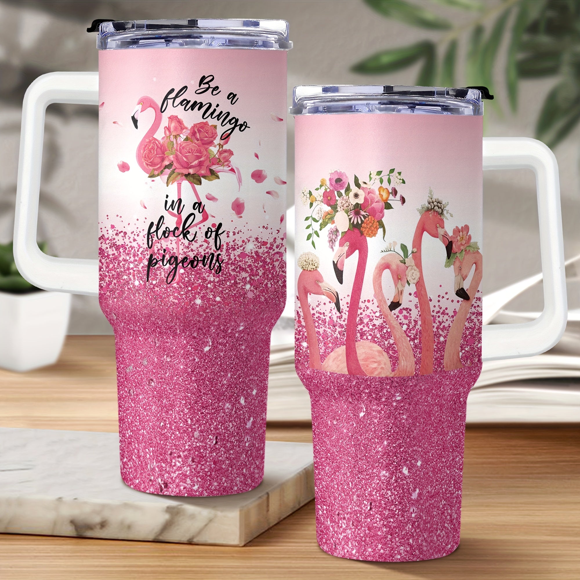 Pink Flamingo Custom Stanley Cup 40 oz 30 oz Tumbler With HandleTVC2301661