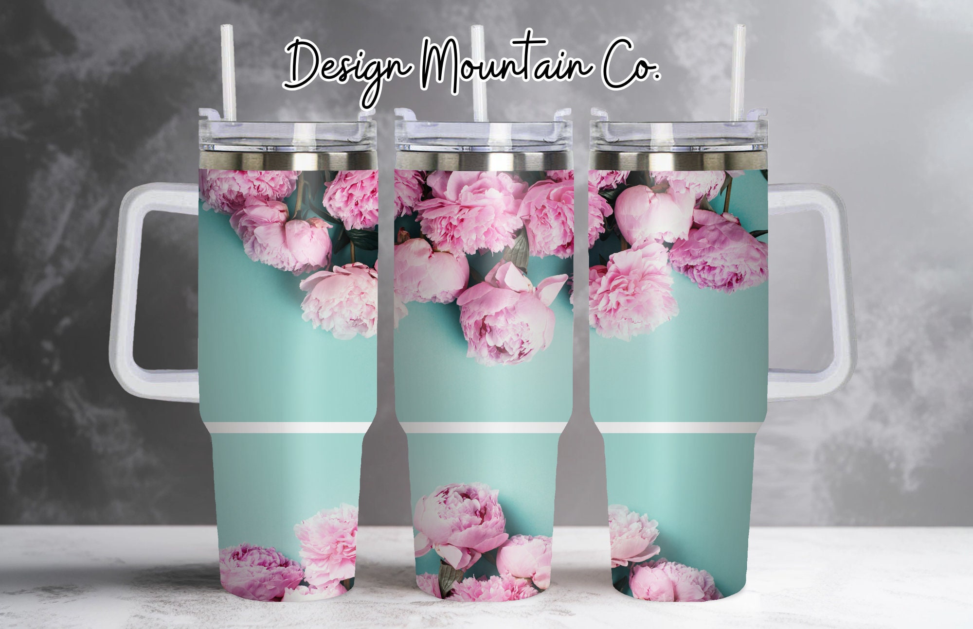 Pink Flowers Custom Stanley Cup 40 oz 30 oz Tumbler With HandleTVC2301914