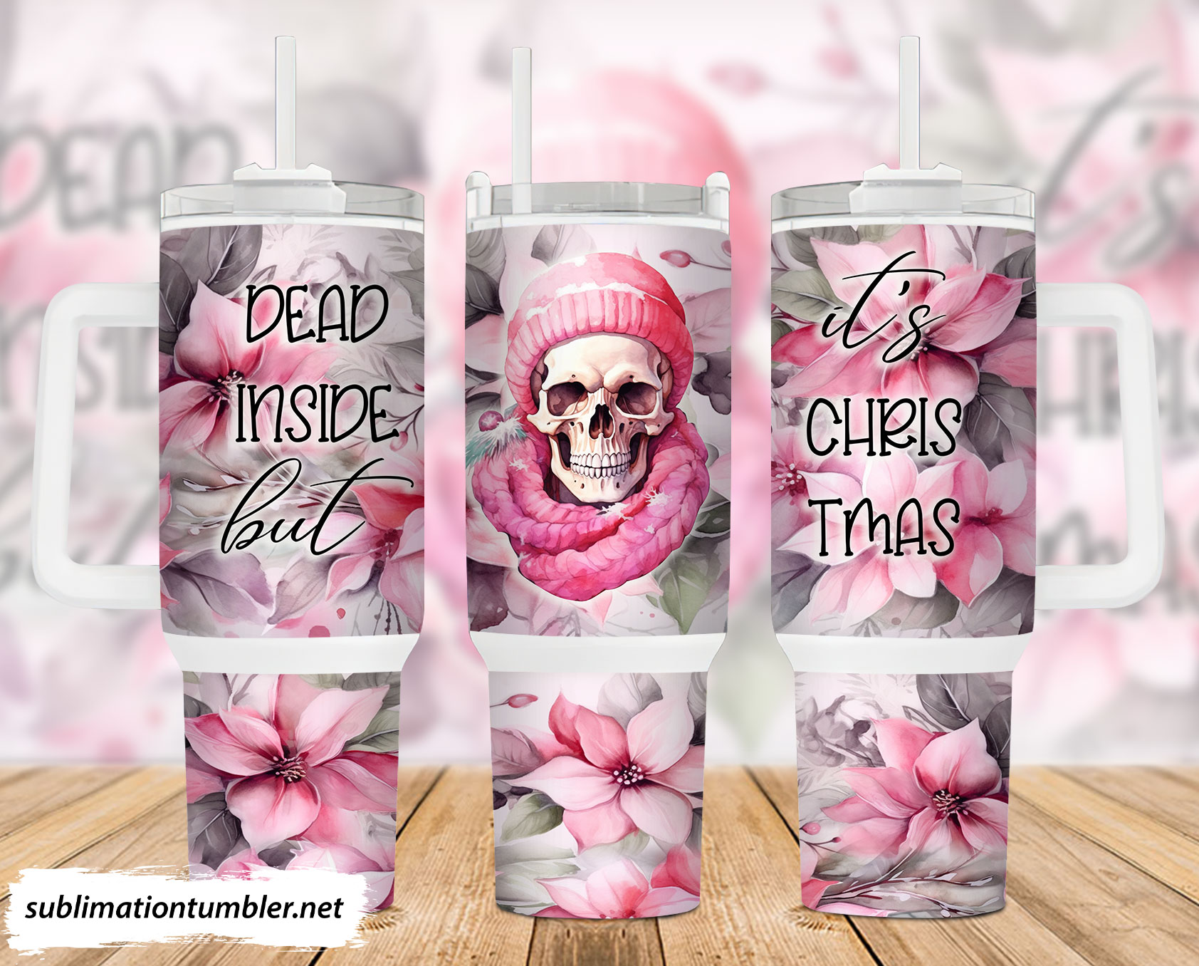 Pink Funny Skeleton Custom Stanley Cup 40 oz 30 oz Tumbler With HandleTVC2301900