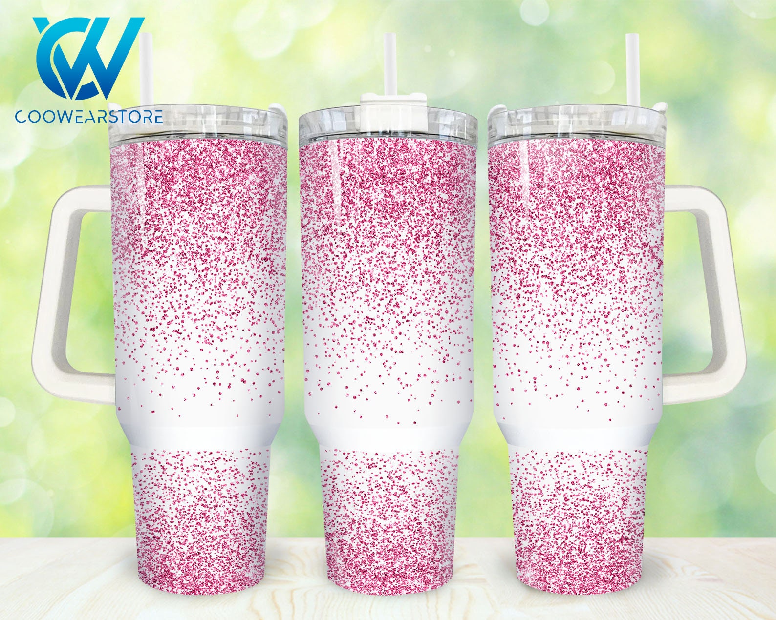 Pink Glitter Custom Stanley Cup 40 oz 30 oz Tumbler With HandleTVC2301861