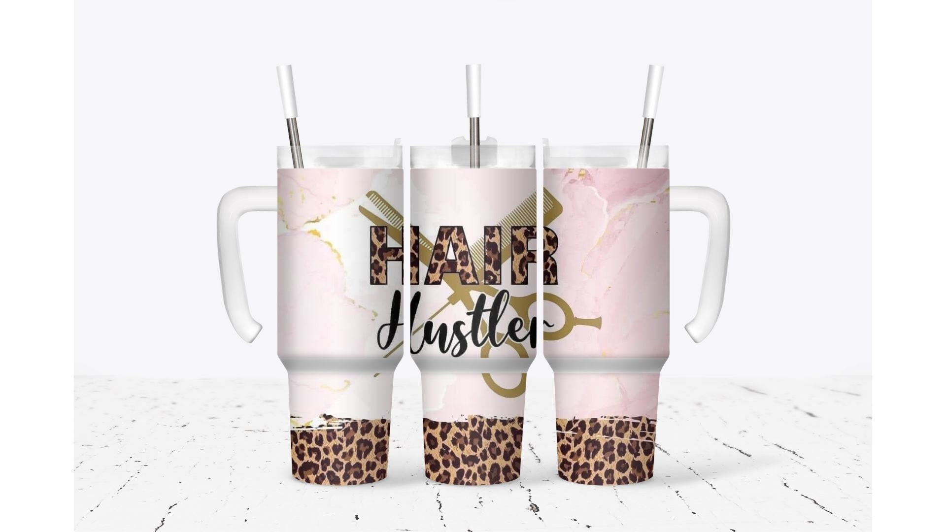 Pink Leopard Pattern Custom Stanley Cup 40 oz 30 oz Tumbler With HandleTVC2301931